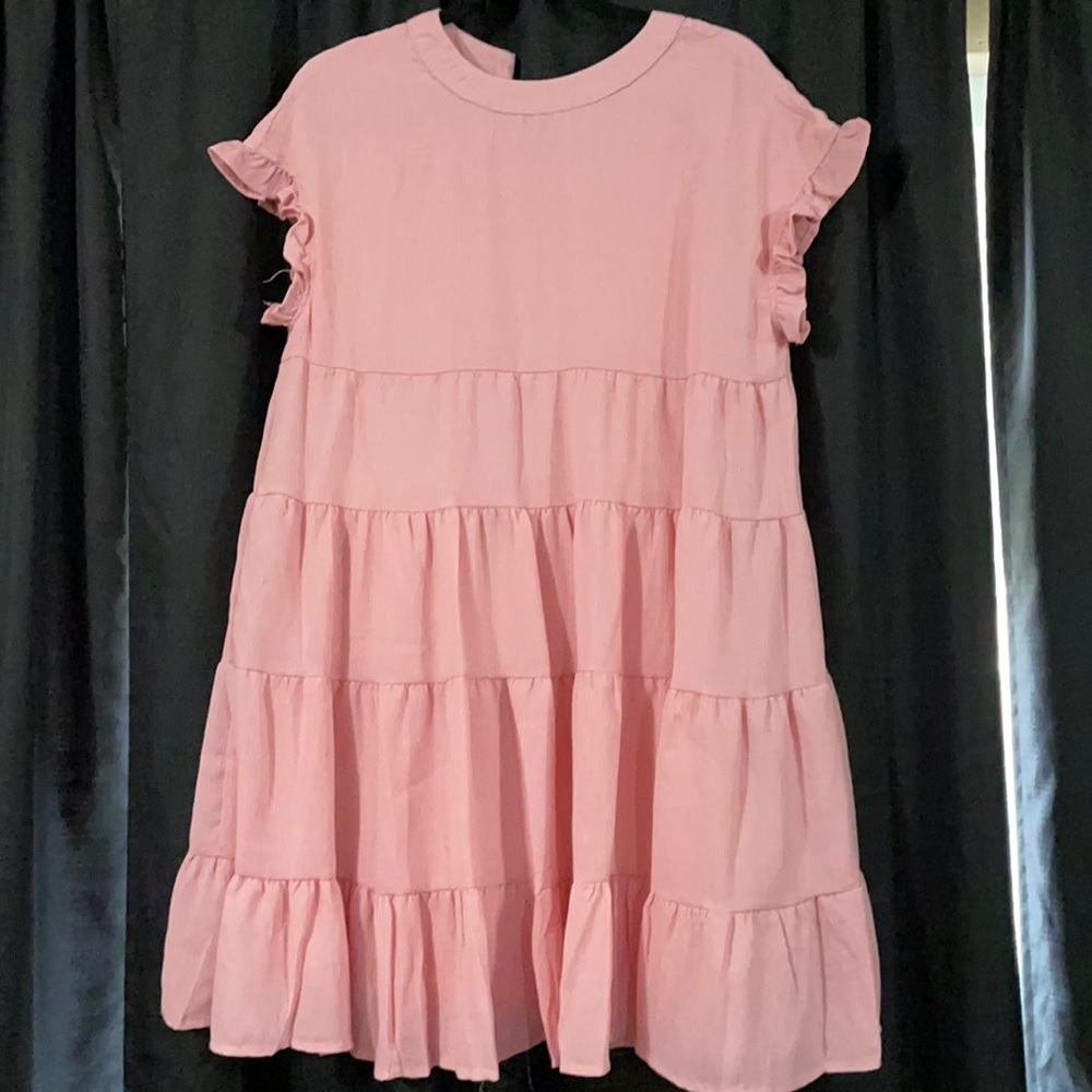 Ruffled pink dress